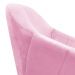 Kit 02 Poltronas Giratória Giovana Suede Rosa Bebê Base Madeira MM30 D'Rossi