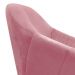 Kit 02 Poltronas Giratória Giovana Suede Rose Base Madeira MM30 D'Rossi