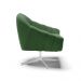 Kit 02 Poltronas Giratória Giovana Suede Verde Base Cromada - D'Rossi