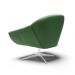 Kit 02 Poltronas Giratória Giovana Suede Verde Base Cromada - D'Rossi