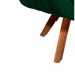 Kit 02 Poltronas Giratória Giovana Suede Verde Base Madeira MM30 D'Rossi