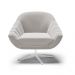 Kit 02 Poltronas Giratória Giovana Veludo Cinza Base Cromada - D'Rossi
