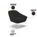 Kit 02 Poltronas Giratória Giovana Veludo Preto Base Cromada - D'Rossi