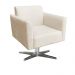 Kit 02 Poltronas Giratória Marisa Suede Base Cromada D'Rossi