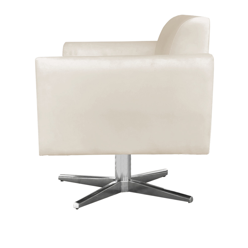 Kit 02 Poltronas Giratória Marisa Suede Base Cromada D'Rossi