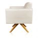 Kit 02 Poltronas Giratória Marisa Suede Base Madeira MA30 D'Rossi