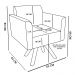 Kit 02 Poltronas Giratória Marisa Suede Bege Base Madeira MM30 D'Rossi