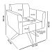 Kit 02 Poltronas Giratória Marisa Suede Marrom Rato Base Madeira MA30 D'Rossi
