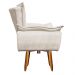 Kit 02 Poltronas Giratória Opala Suede Base Pés Palito 25 cm  - D'Rossi