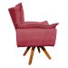 Kit 02 Poltronas Giratória Opala Suede Rose Base Madeira MM30 D'Rossi