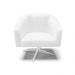 Kit 02 Poltronas Giratória Stella Corano Branco Base Cromada - D'Rossi