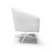 Kit 02 Poltronas Giratória Stella Corino Branco Base Cromada - D'Rossi