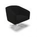 Kit 02 Poltronas Giratória Stella Suede Preto Base Giratória Cromada - D'Rossi