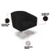 Kit 02 Poltronas Giratória Stella Suede Preto Base Giratória Cromada - D'Rossi
