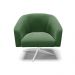Kit 02 Poltronas Giratória Stella Suede Verde Base Cromada - D'Rossi