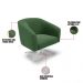 Kit 02 Poltronas Giratória Stella Suede Verde Base Cromada - D'Rossi