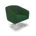 Kit 02 Poltronas Giratória Stella Veludo Verde Base Cromada - D'Rossi