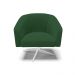 Kit 02 Poltronas Giratória Stella Veludo Verde Base Cromada - D'Rossi