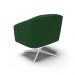Kit 02 Poltronas Giratória Stella Veludo Verde Base Cromada - D'Rossi