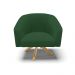 Kit 02 Poltronas Giratória Stella Veludo Verde Base Madeira MA30 - D'Rossi