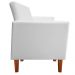 Kit 02 Poltronas Jade Corino Branco Pés Chanfrado Castanho D'Rossi