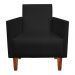Kit 02 Poltronas Jade Corino Preto Pés Chanfrado Castanho D'Rossi