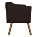 Kit 02 Poltronas Julia Suede Marrom Pés Palito Castanho D'Rossi