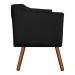 Kit 02 Poltronas Julia Suede Preto Pés Palito Castanho D'Rossi