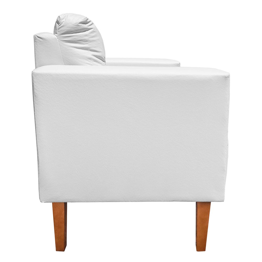Kit 02 Poltronas Lívia Corino Branco Pés Chanfrado D'Rossi