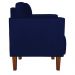 Kit 02 Poltronas Lívia Suede Azul Marinho Pés Chanfrado D'Rossi