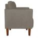 Kit 02 Poltronas Lívia Suede Marrom Rato Pés Chanfrado D'Rossi