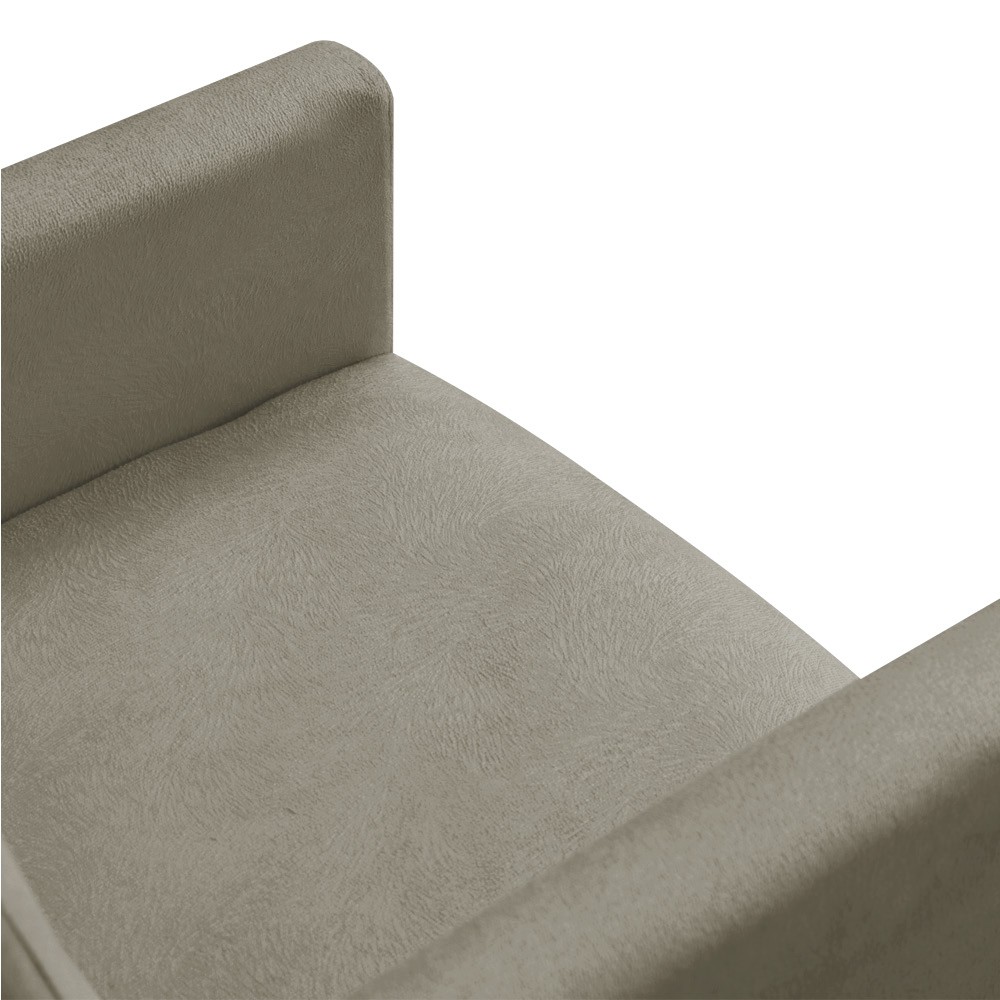 Kit 02 Poltronas Larissa Suede Marrom Rato Pés Palito Castanho D'Rossi