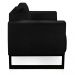 Kit 02 Poltronas Luisa Suede Preto Base Industrial Metálica Preto - D'Rossi