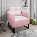 Kit 02 Poltronas Luisa Suede Rosa Bebê Base Industrial Metálica Preto - D'Rossi
