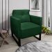Kit 02 Poltronas Luisa Suede Verde Base Industrial Metálica Preto - D'Rossi