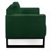 Kit 02 Poltronas Luisa Suede Verde Base Industrial Metálica Preto - D'Rossi