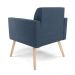 Kit 02 Poltronas Marisa Suede Azul Marinho Pés Palito Natural D'Rossi