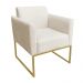 Kit 02 Poltronas Marisa Suede Base Industrial Metálica Dourado D'Rossi