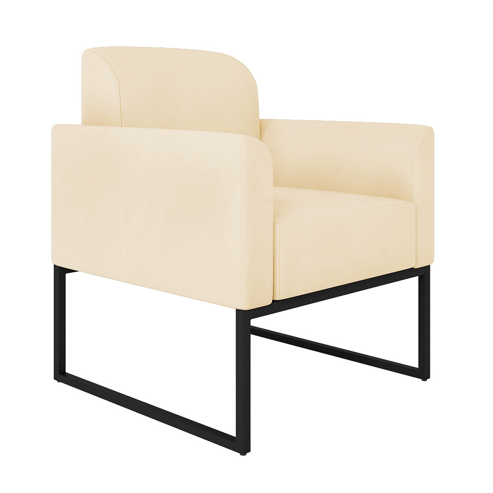 Kit 02 Poltronas Marisa Suede Base Industrial Metálica Preto D'Rossi