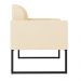 Kit 02 Poltronas Marisa Suede Bege Base Industrial Metálica Preto D'Rossi