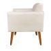 Kit 02 Poltronas Marisa Suede Bege Pés Palito Castanho D'Rossi
