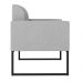Kit 02 Poltronas Marisa Suede Cinza Base Industrial Metálica Preto D'Rossi