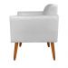 Kit 02 Poltronas Marisa Suede Cinza Pés Palito Castanho D'Rossi