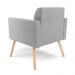 Kit 02 Poltronas Marisa Suede Cinza Pés Palito Natural D'Rossi