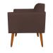 Kit 02 Poltronas Marisa Suede Marrom Pés Palito Castanho D'Rossi