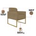 Kit 02 Poltronas Marisa Suede Marrom Rato Base Industrial Metálica Dourado D'Rossi