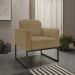 Kit 02 Poltronas Marisa Suede Marrom Rato Base Industrial Metálica Preto D'Rossi