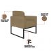 Kit 02 Poltronas Marisa Suede Marrom Rato Base Industrial Metálica Preto D'Rossi