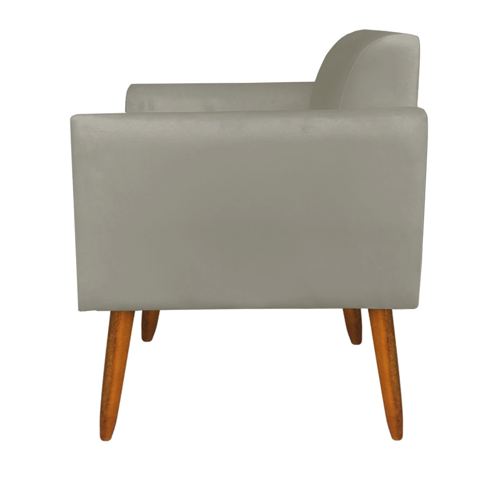Kit 02 Poltronas Marisa Suede Marrom Rato Pés Palito Castanho D'Rossi