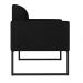 Kit 02 Poltronas Marisa Suede Preto Base Industrial Metálica Preto D'Rossi